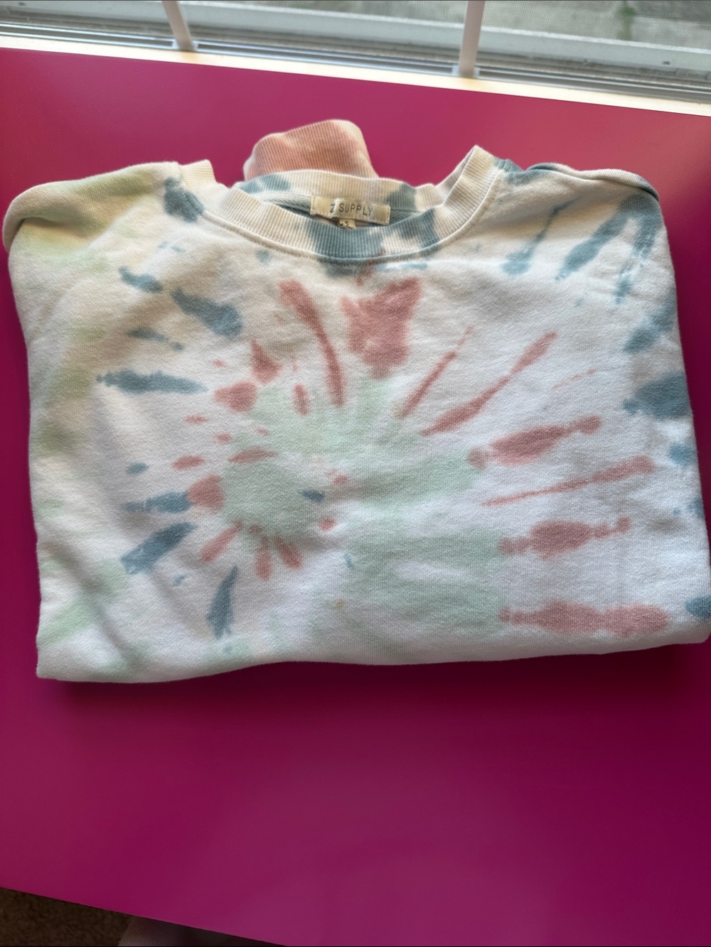 Z Supply Pastel Tie-Dye Crewneck Sweatshirt - Pink, Blue, Mint